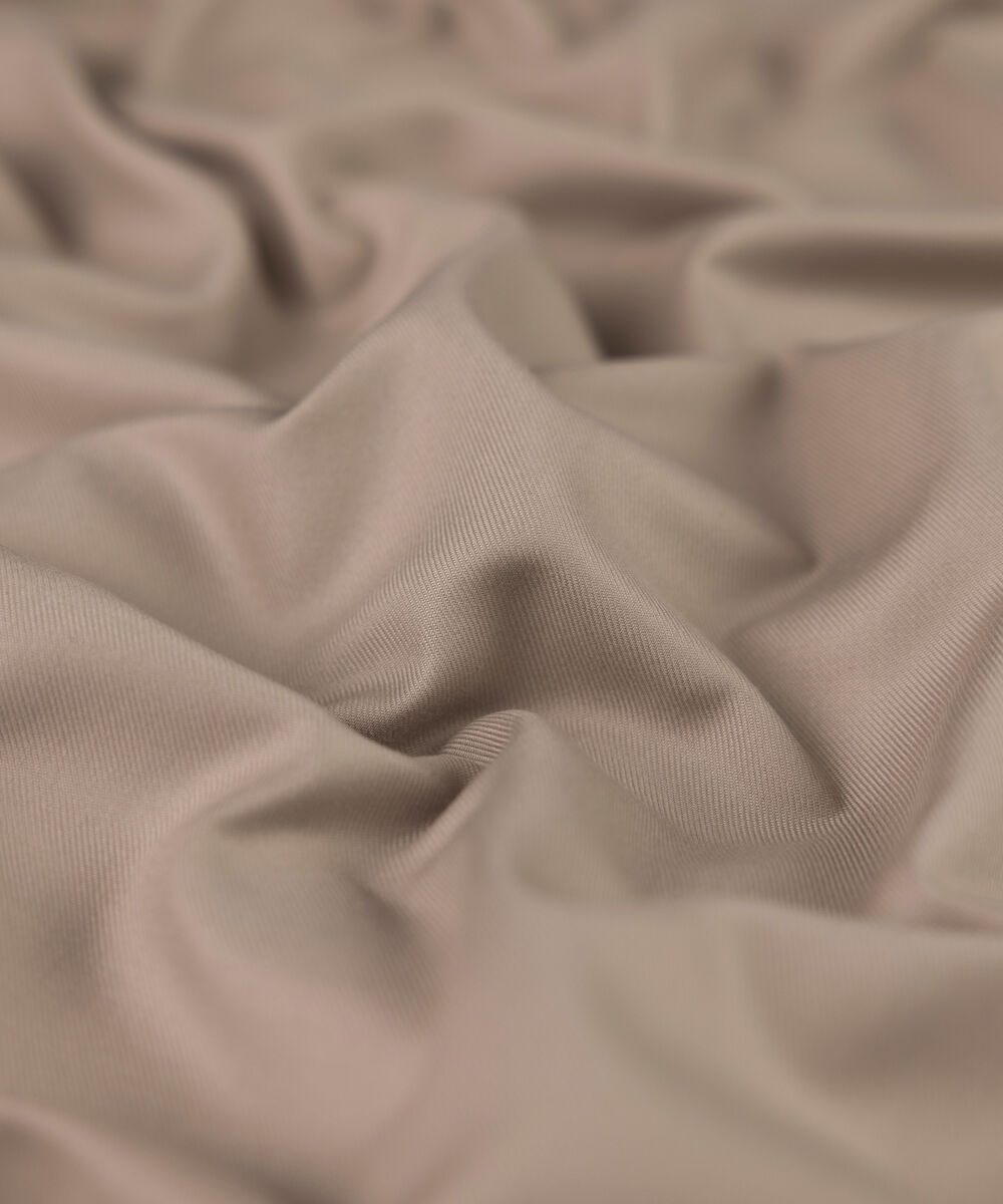 Men's Unstitched dark beige textured wash & wear Suit