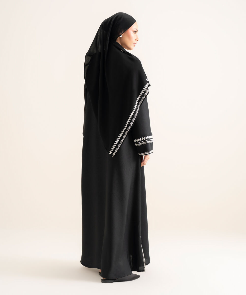 Women's Black Boho Abbaya Set