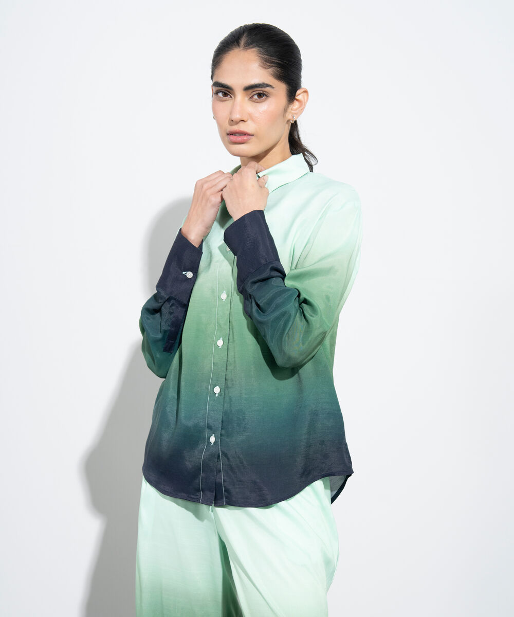 Women's Western Multi Ombre Print Shirt