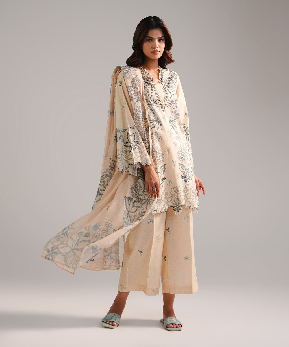 Manaar Printed Beige Dupatta