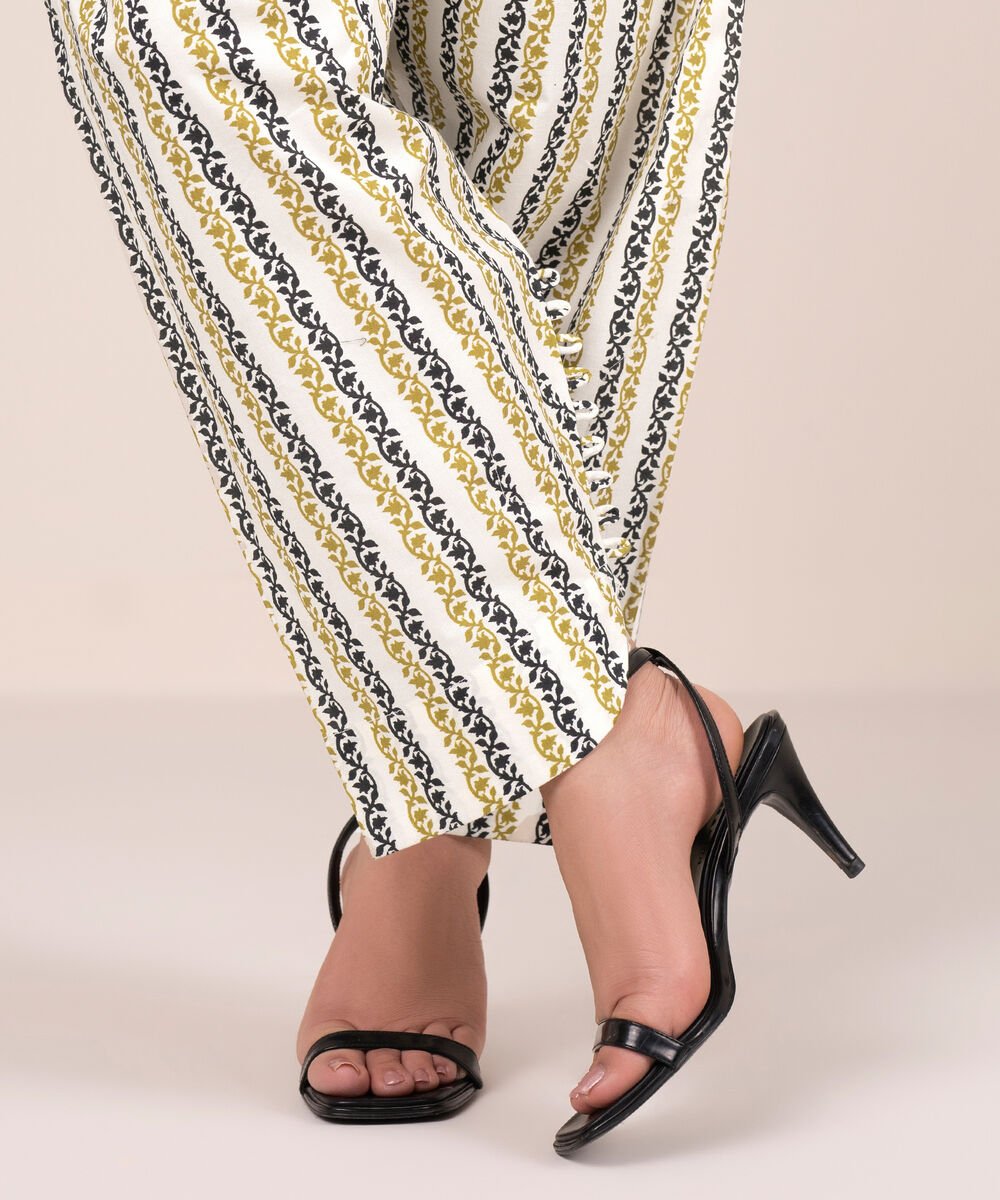 Women's RTW Cambric Printed Multi Shalwar