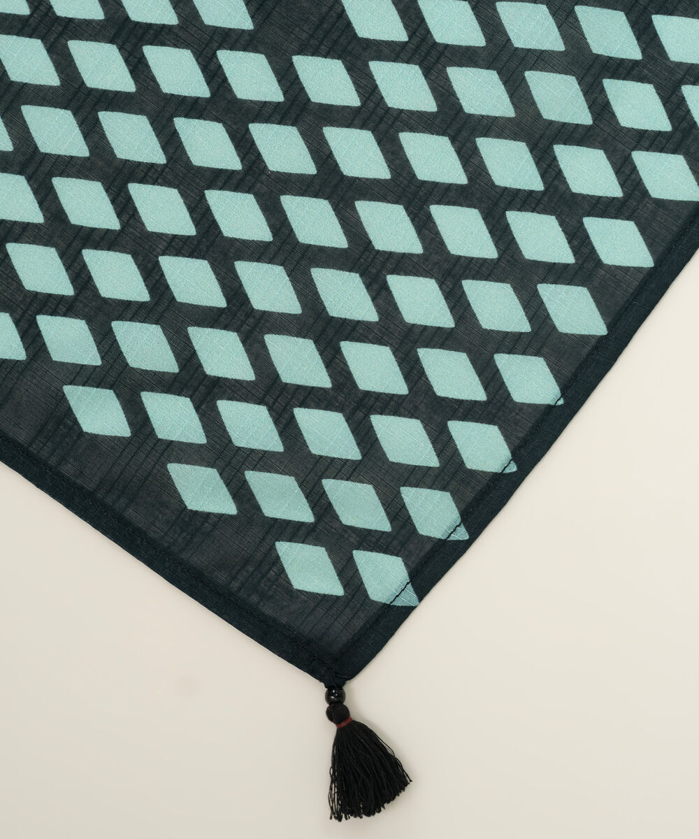 Textured Voile Printed Dupatta