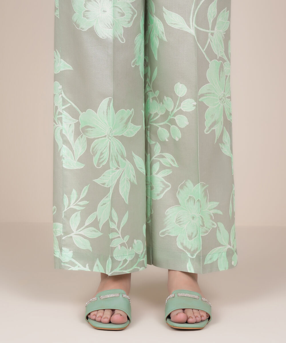 Women's RTW Cambric Grey Printed Culottes