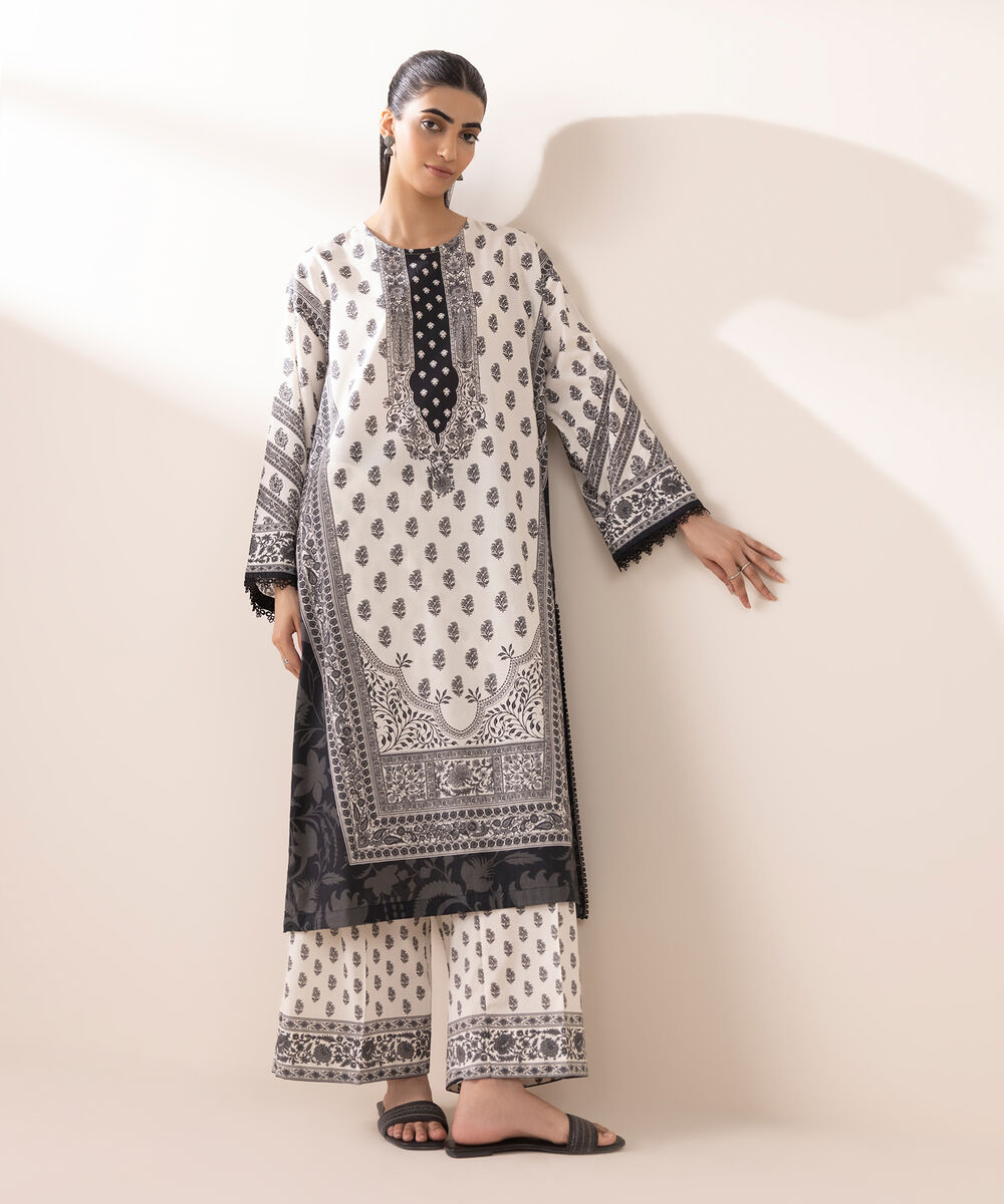 Women's RTW Lawn Multi Printed Boxy Shirt