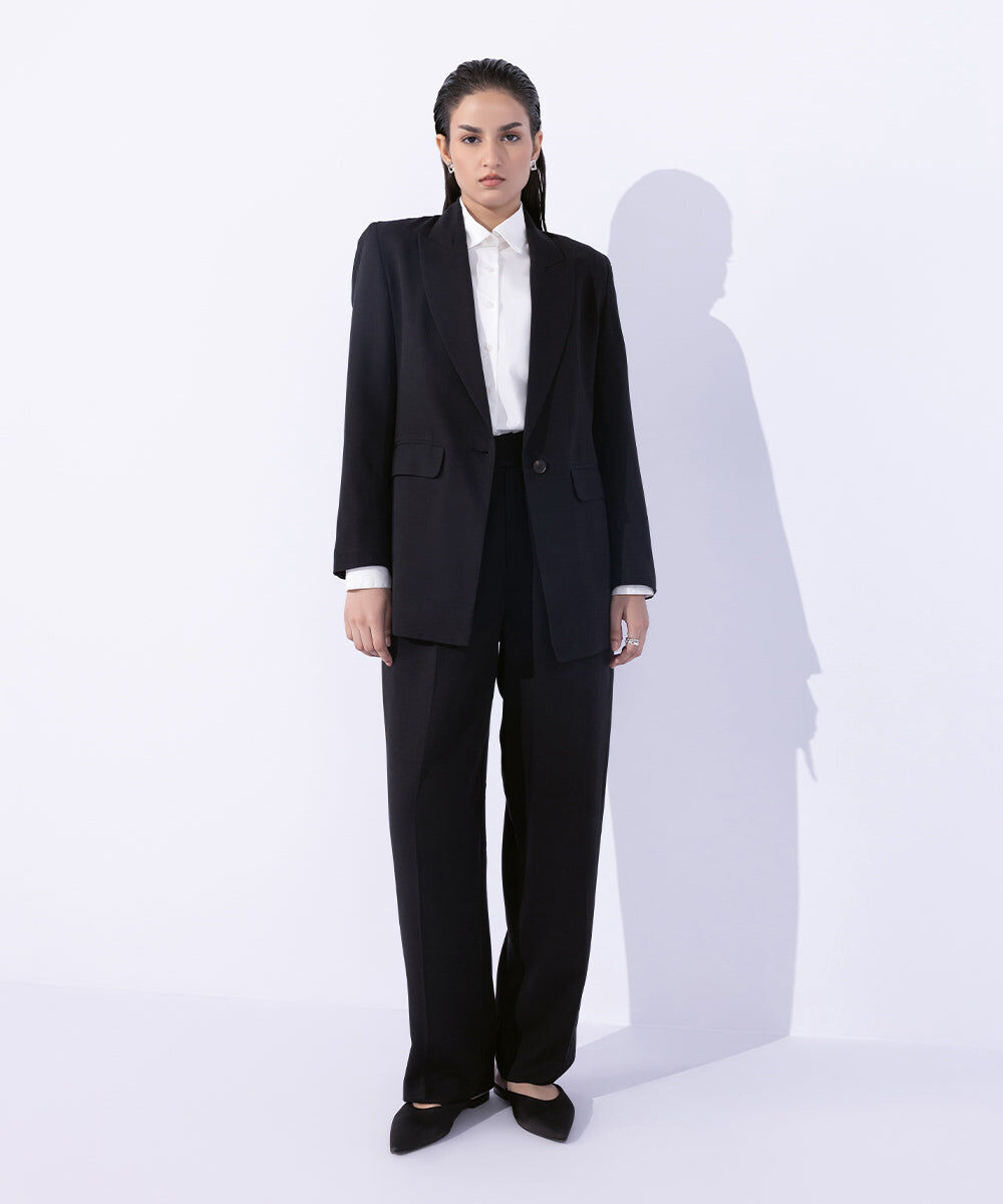 Women's Western Wear Black Tailored Blazer