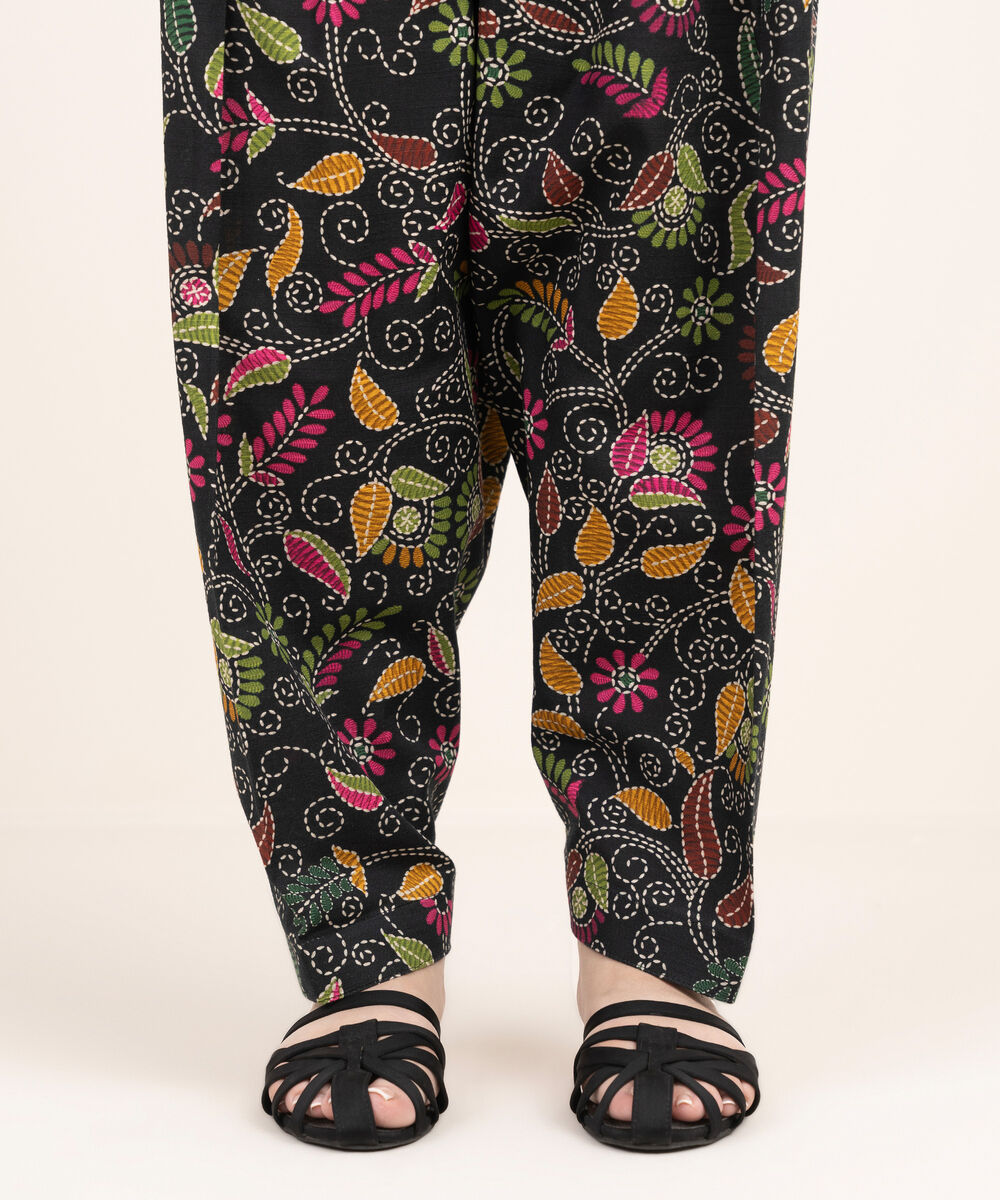 Women's RTW Khaddar Printed Multi Shalwar