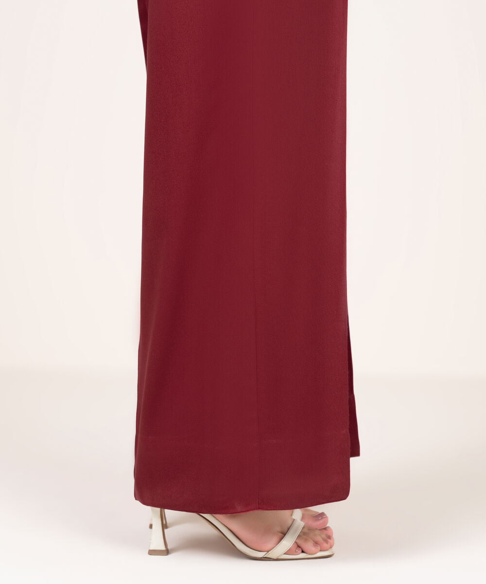 Women's RTW Bedford Solid Maroon Culottes