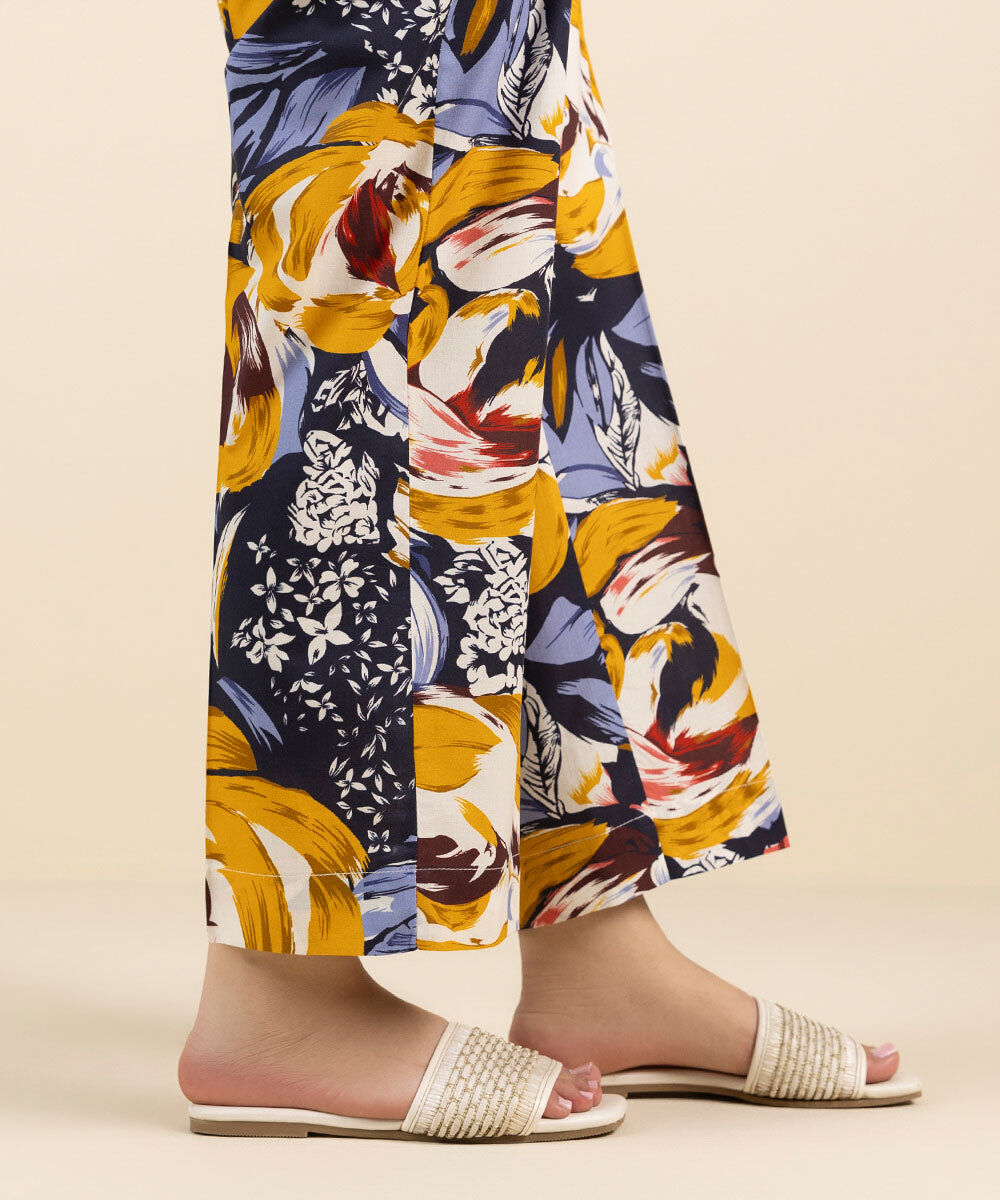 Woman - Multi Printed Cambric Straight Pants
