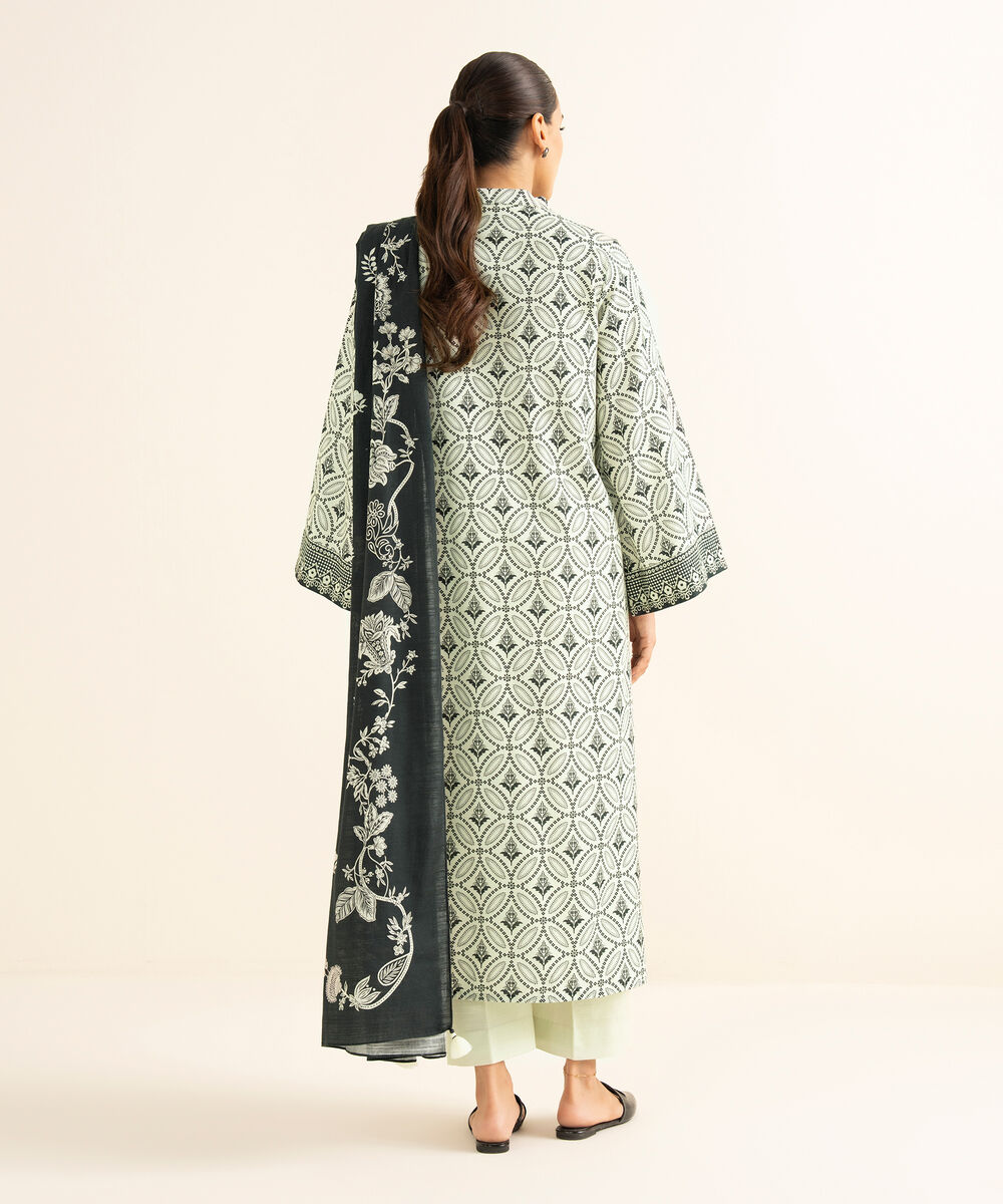 Women's Unstitched Lawn Printed Multi 3 Piece Suit