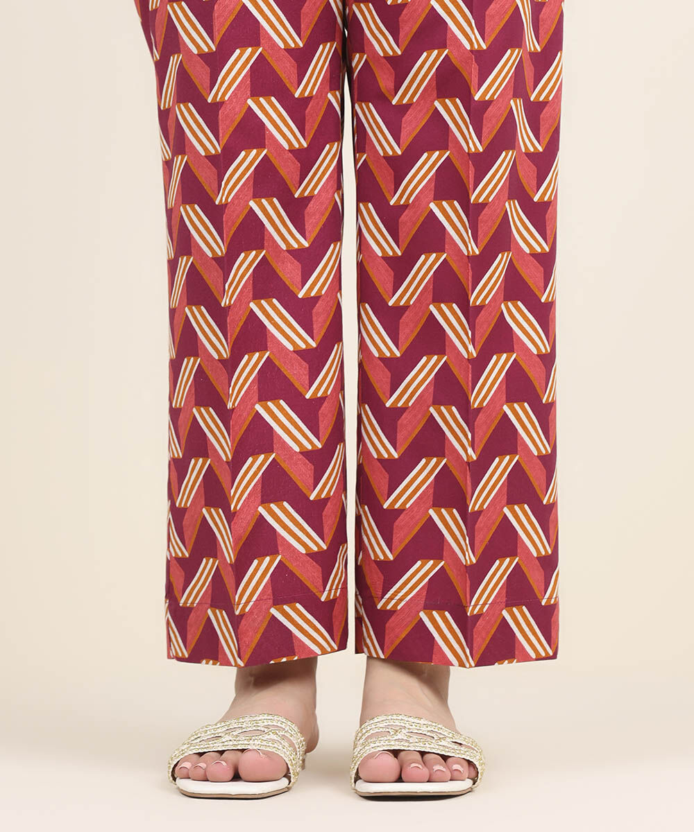 Women's RTW Cambric Multi Printed Straight Pants