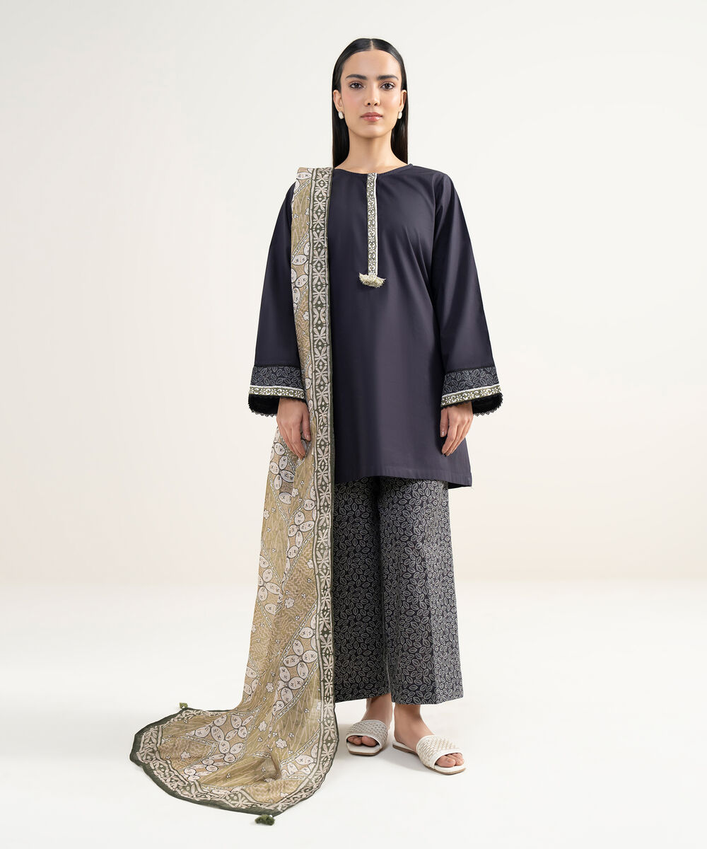 Manaar Printed Green Dupatta