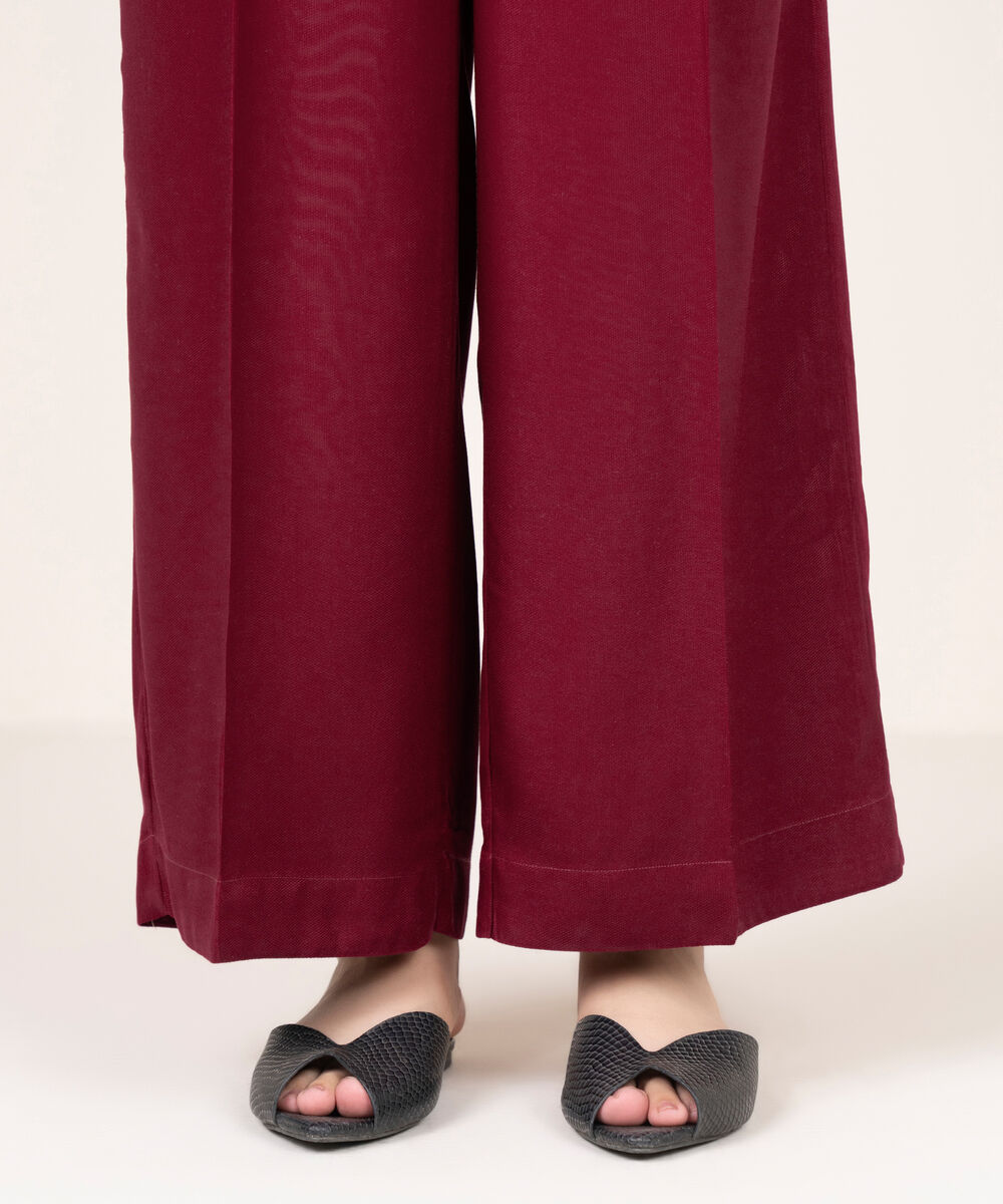 Women's RTW Bedford Solid Hot Pink Culottes