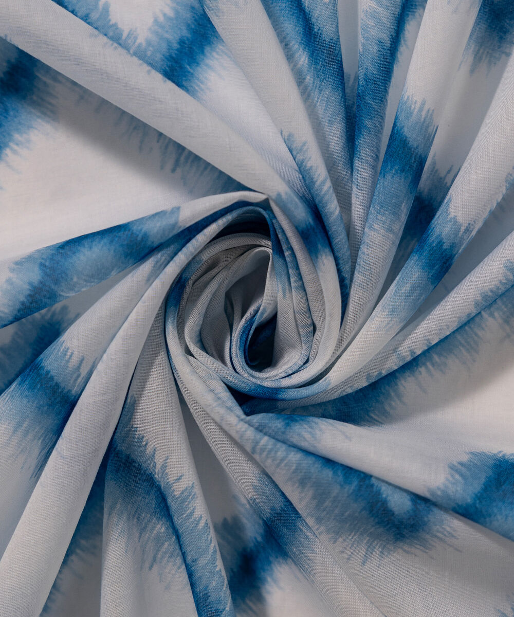 Lawn Printed White Dupatta