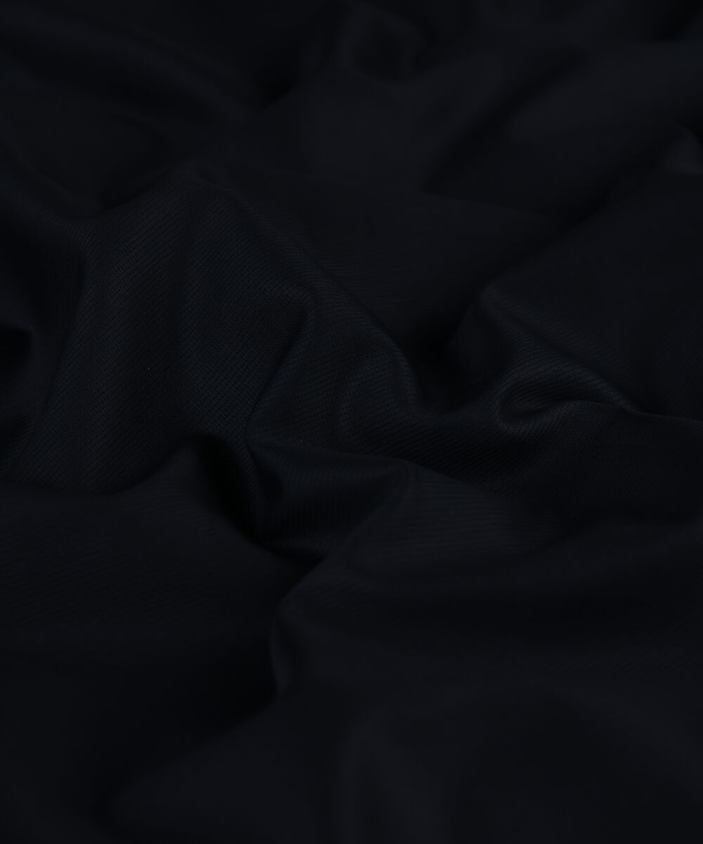 Men Unstitched Cotton Black Full Suit Fabric