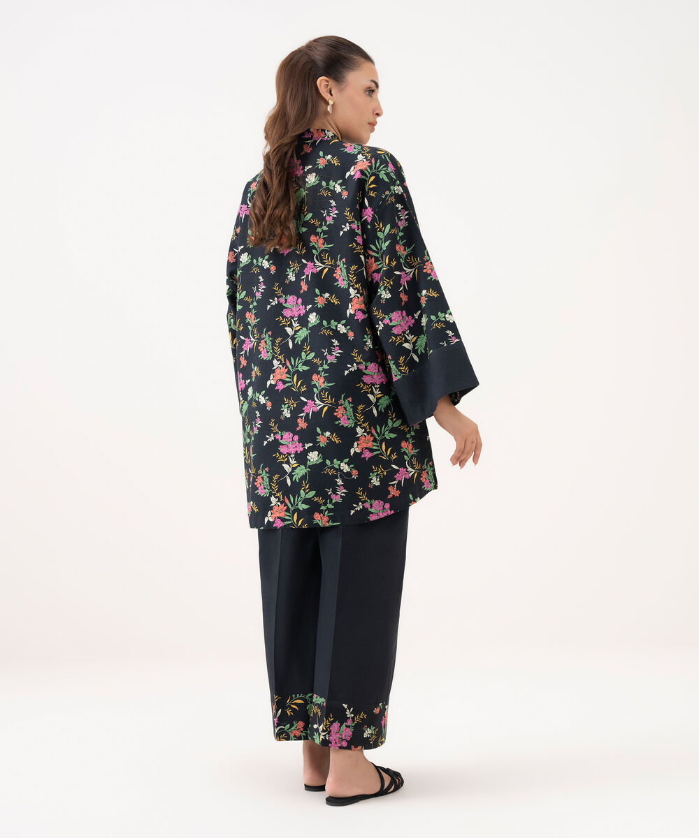 Women's Unstitched Light Khaddar Printed Multi 2 Piece Suit