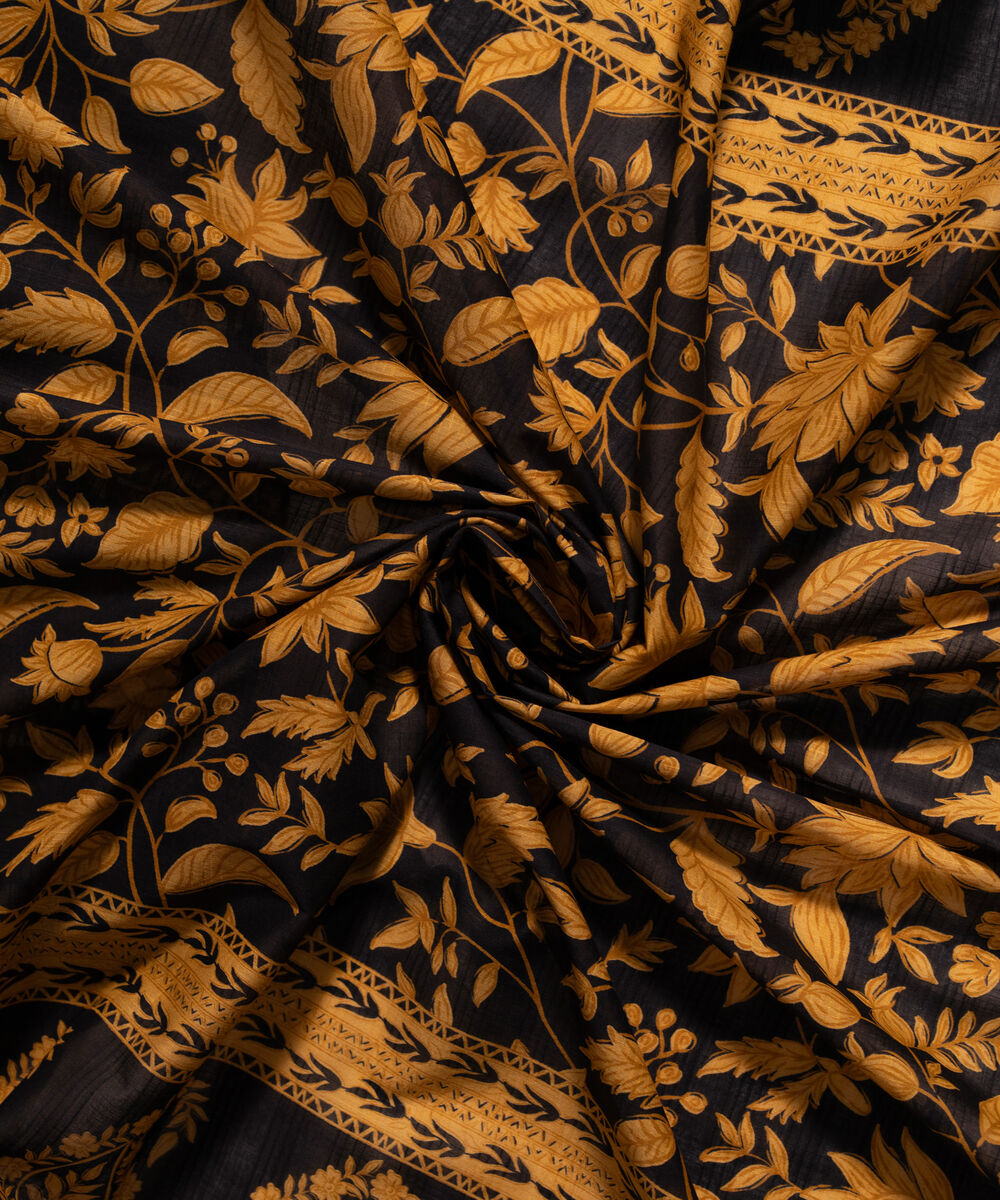 Lawn Printed Black Dupatta