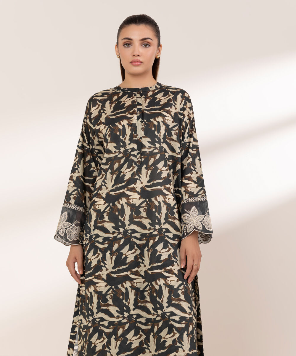 Women's RTW Lawn Multi Printed Boxy Shirt