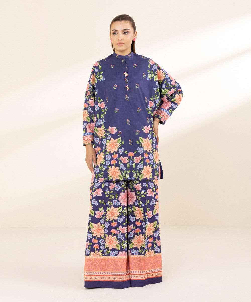 Unstitched Women's Printed Lawn Multi Two Piece Suit
