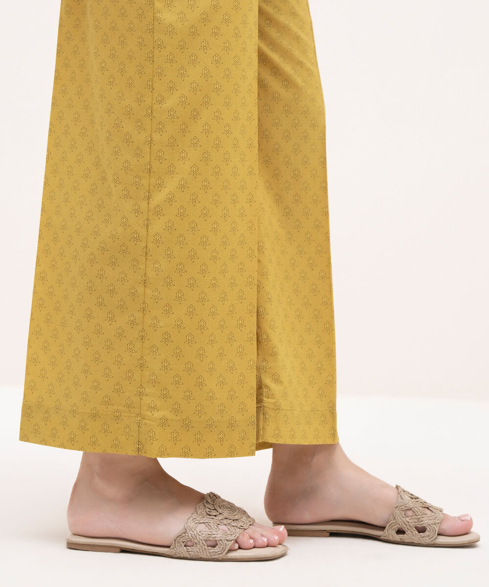 Women's RTW Cambric Mustard Printed Culottes