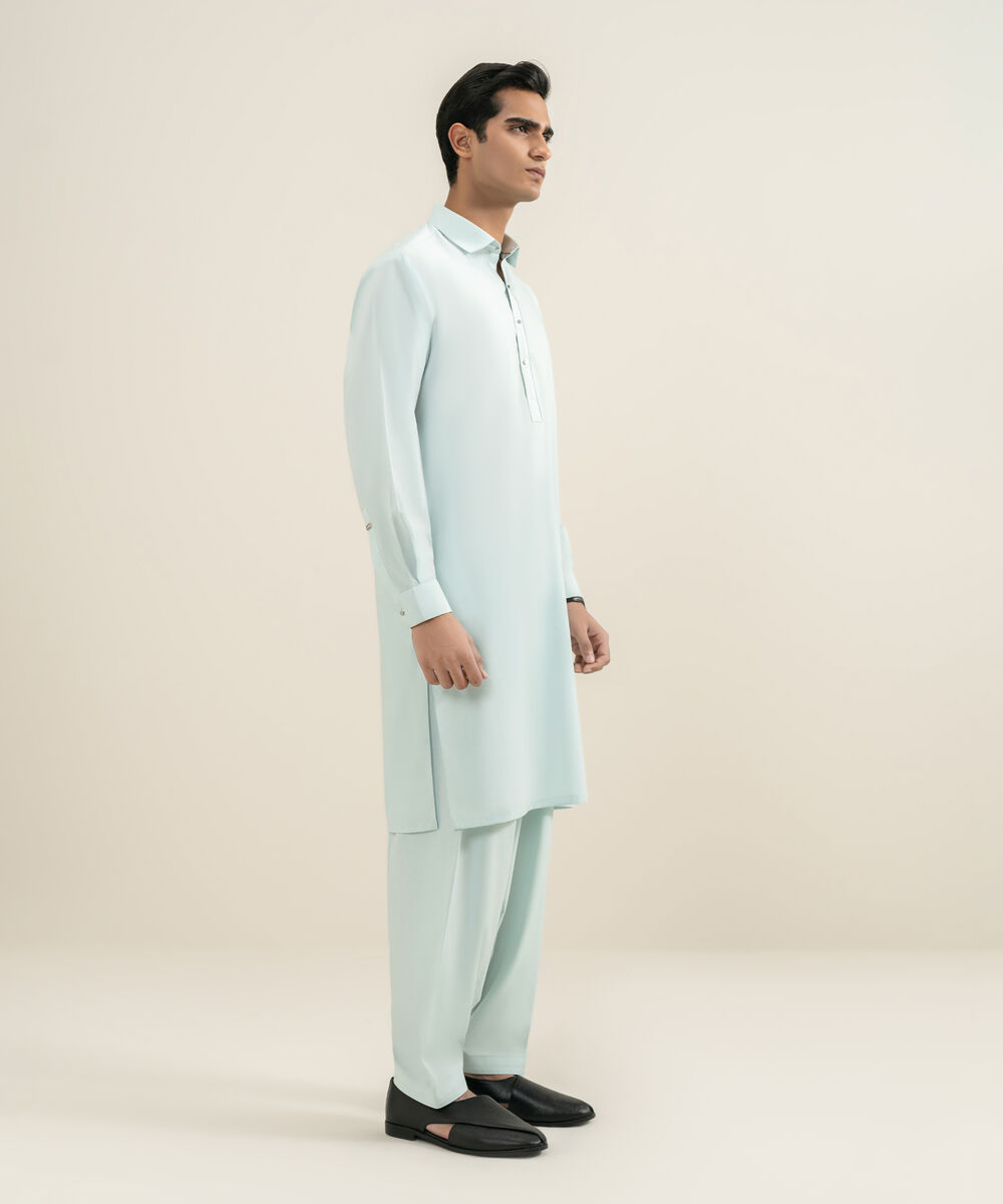 Men's mint Premium Wash & Wear Kameez Shalwar