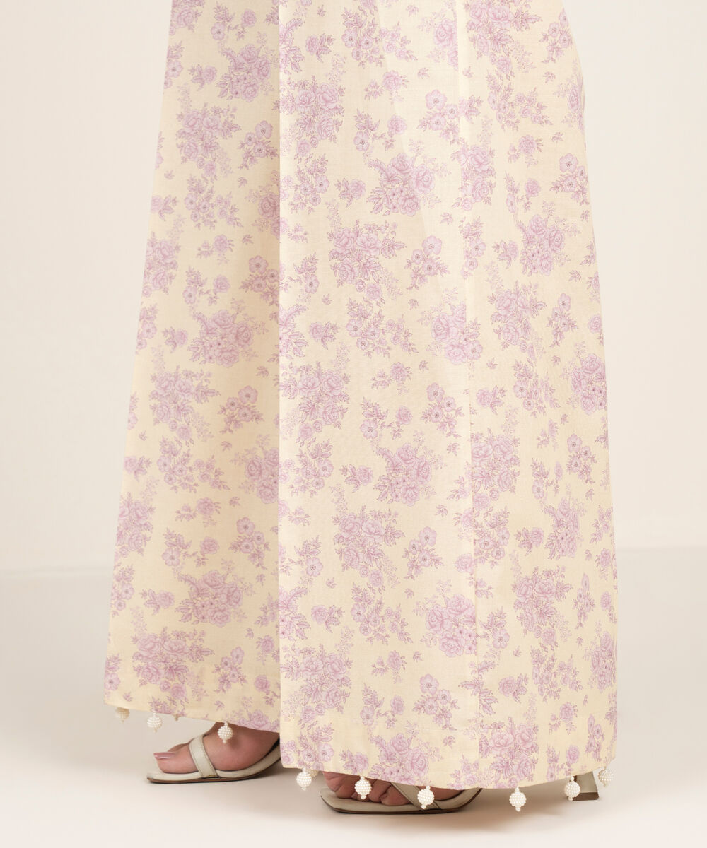 Women's RTW Cambric Printed Multi Flared Pants