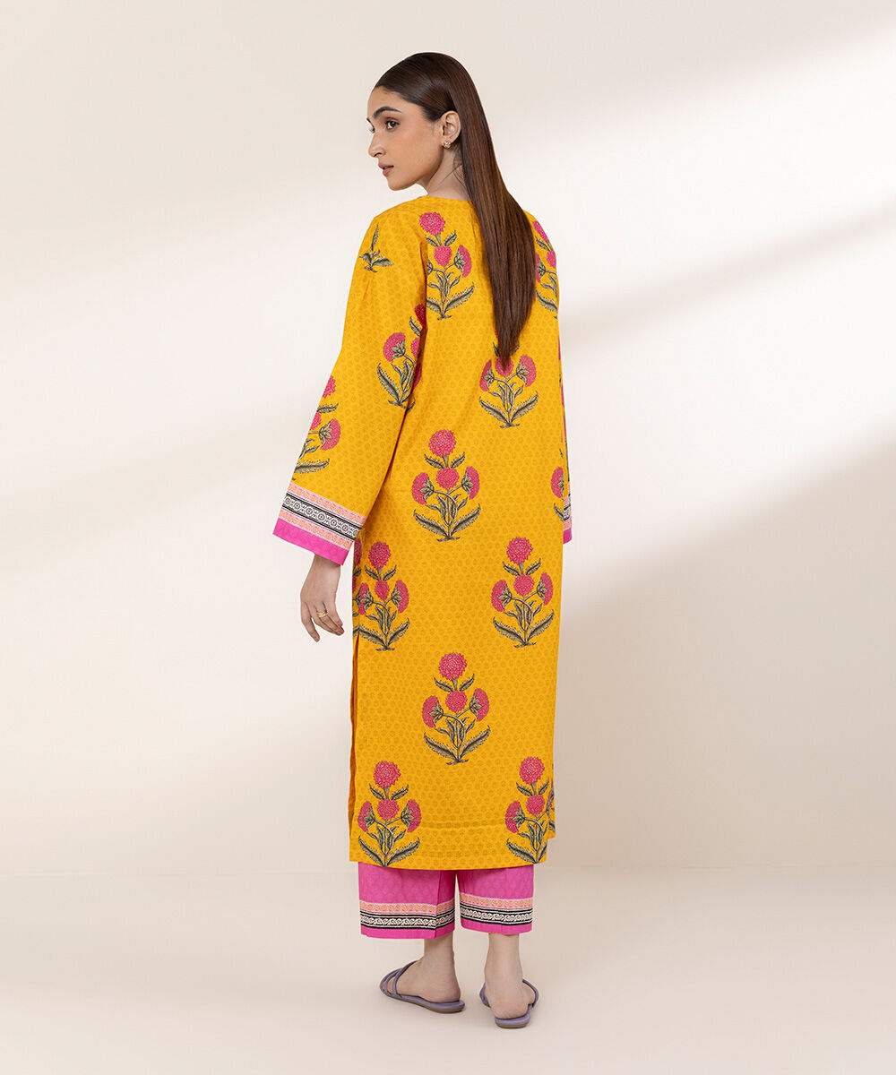 Women's RTW Textured Lawn Multi Printed Boxy Shirt