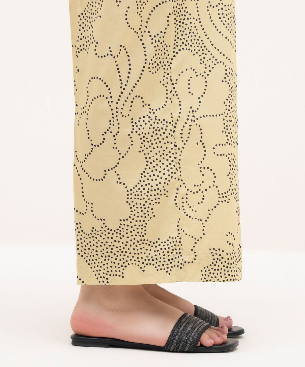 Women's RTW Cambric Beige Printed Culottes