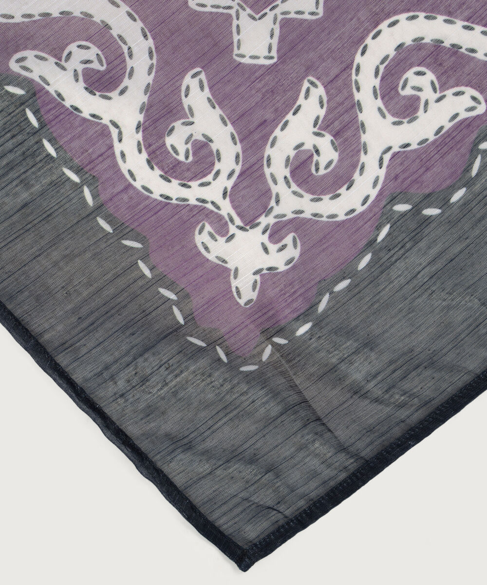 Manaar Printed Purple Dupatta
