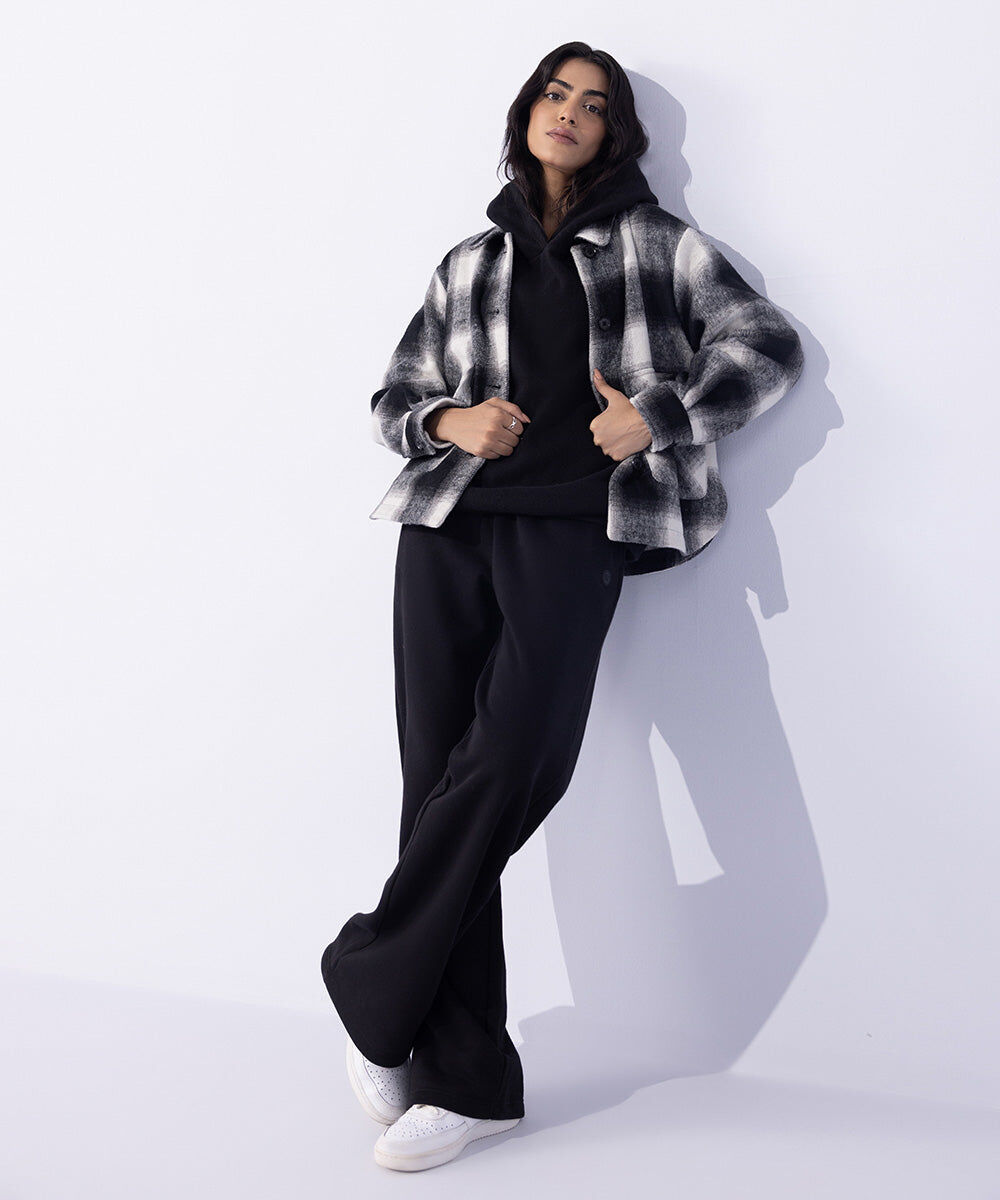 Woman - Multi Fuzzy Checkered Overshirt