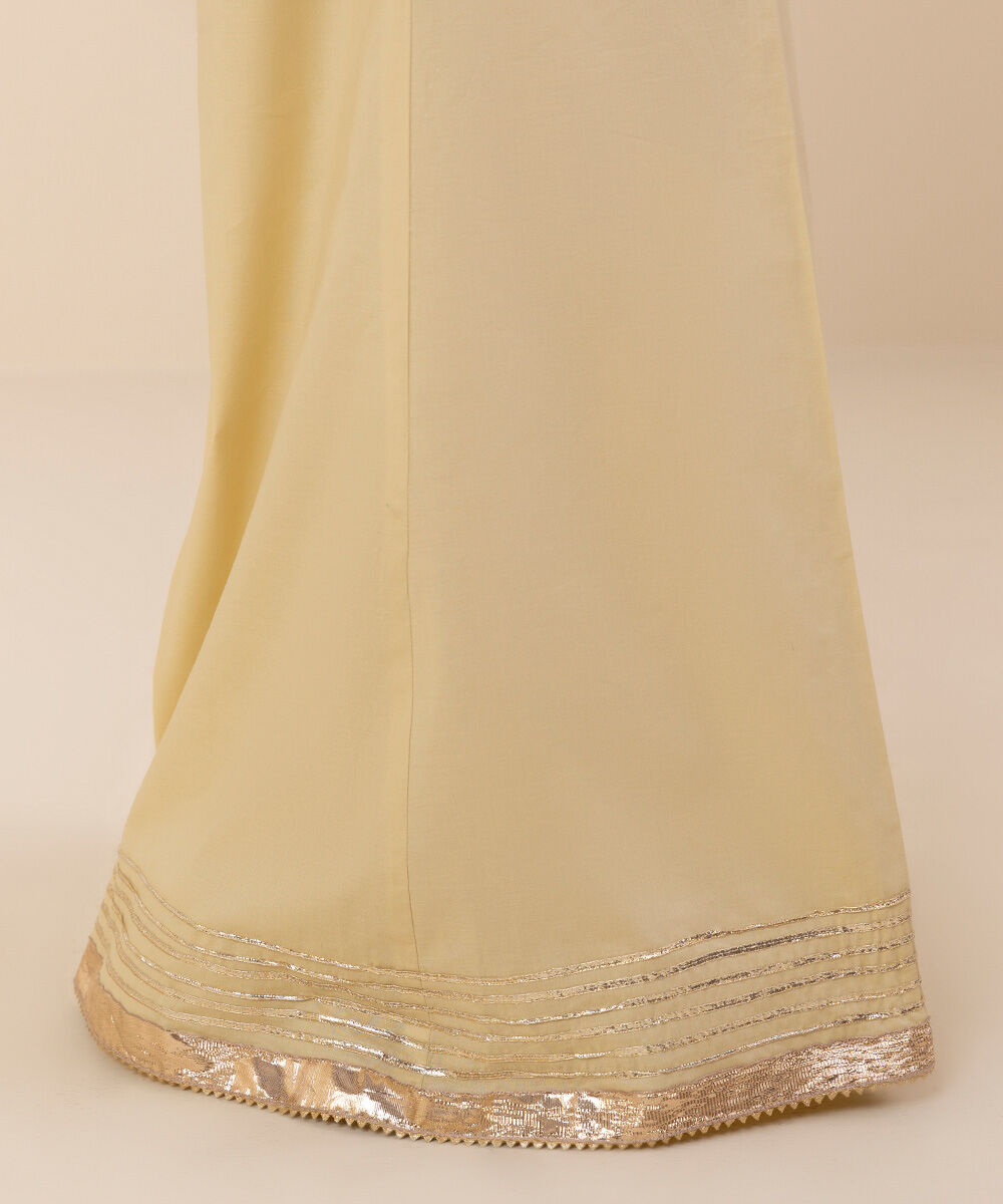 Women's Pret Cambric Yellow Embroidered Sharara