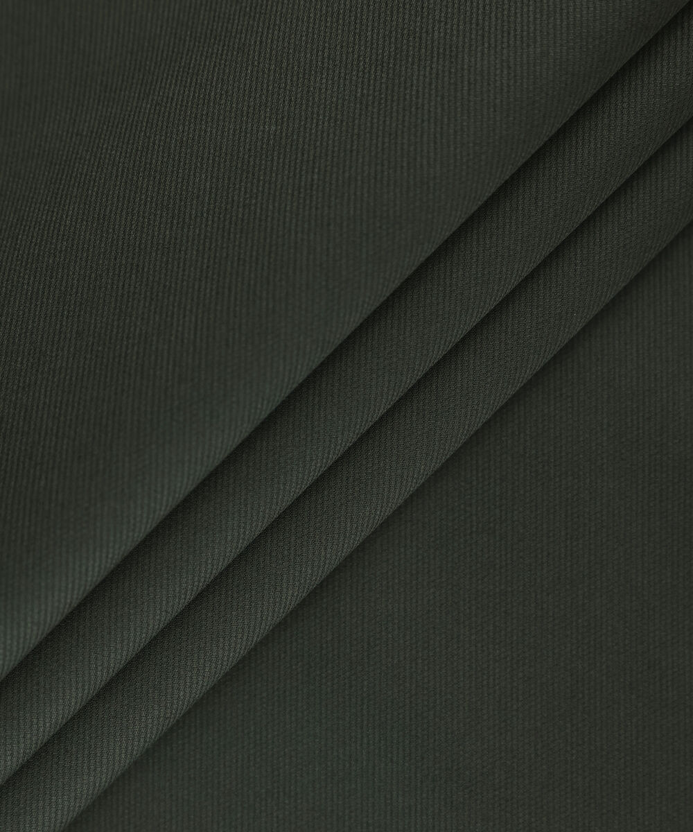 Men Unstitched Cotton Green Full Suit Fabric