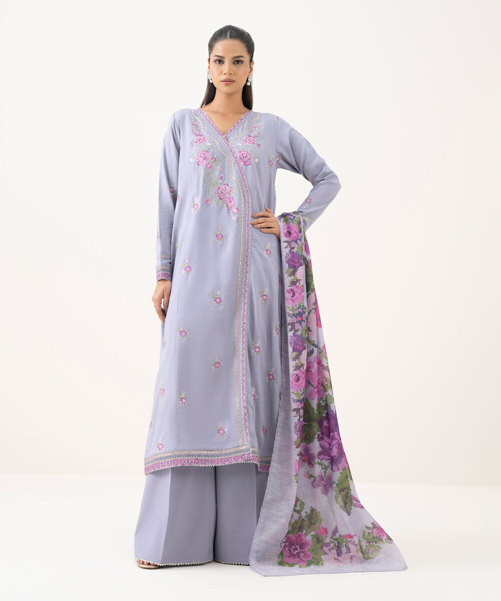 Women's Manaar Purple Printed Dupatta