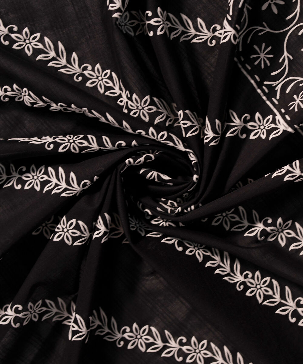 Lawn Printed Black Dupatta