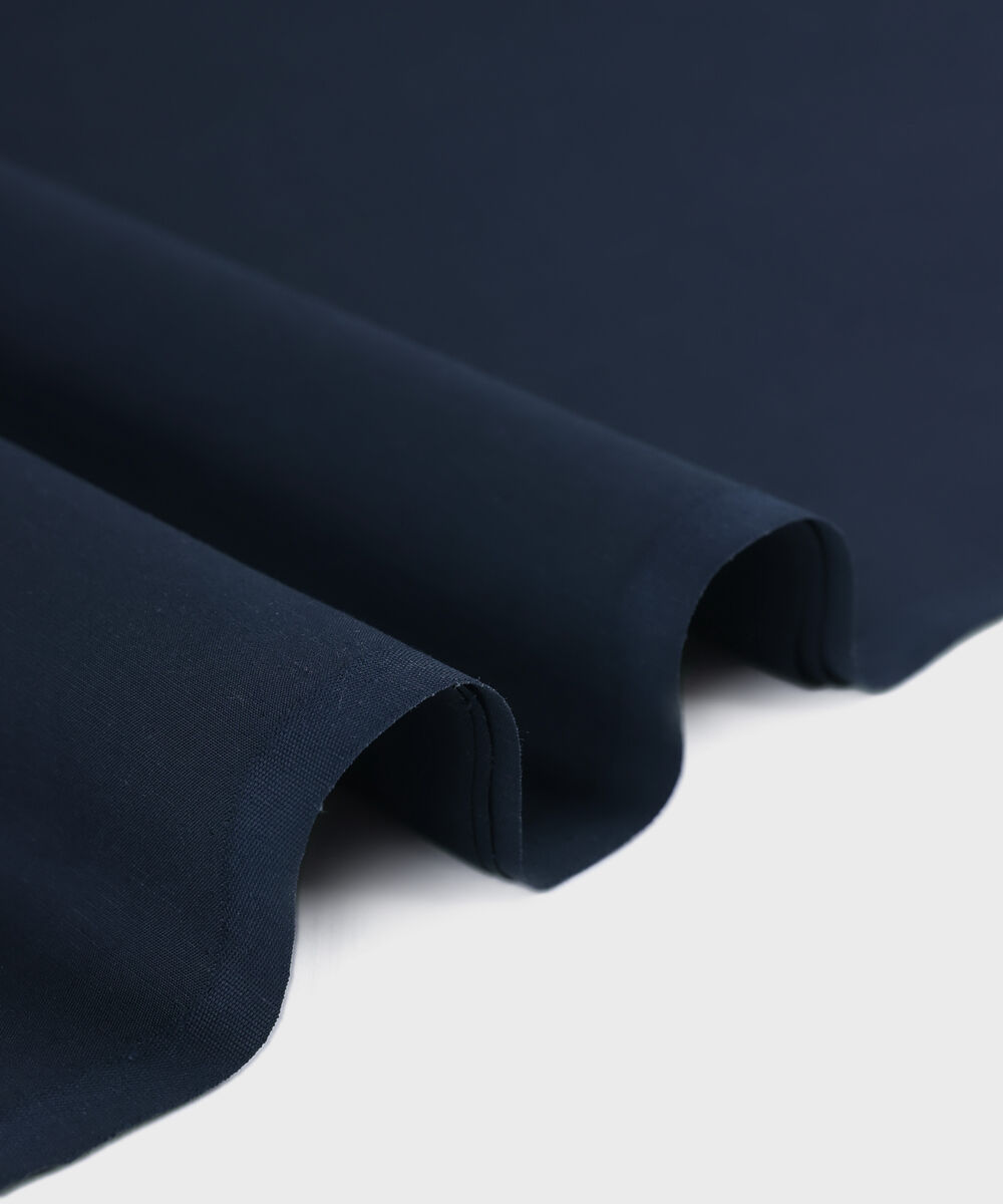 Men Unstitched Viscose Navy Full Suit Fabric