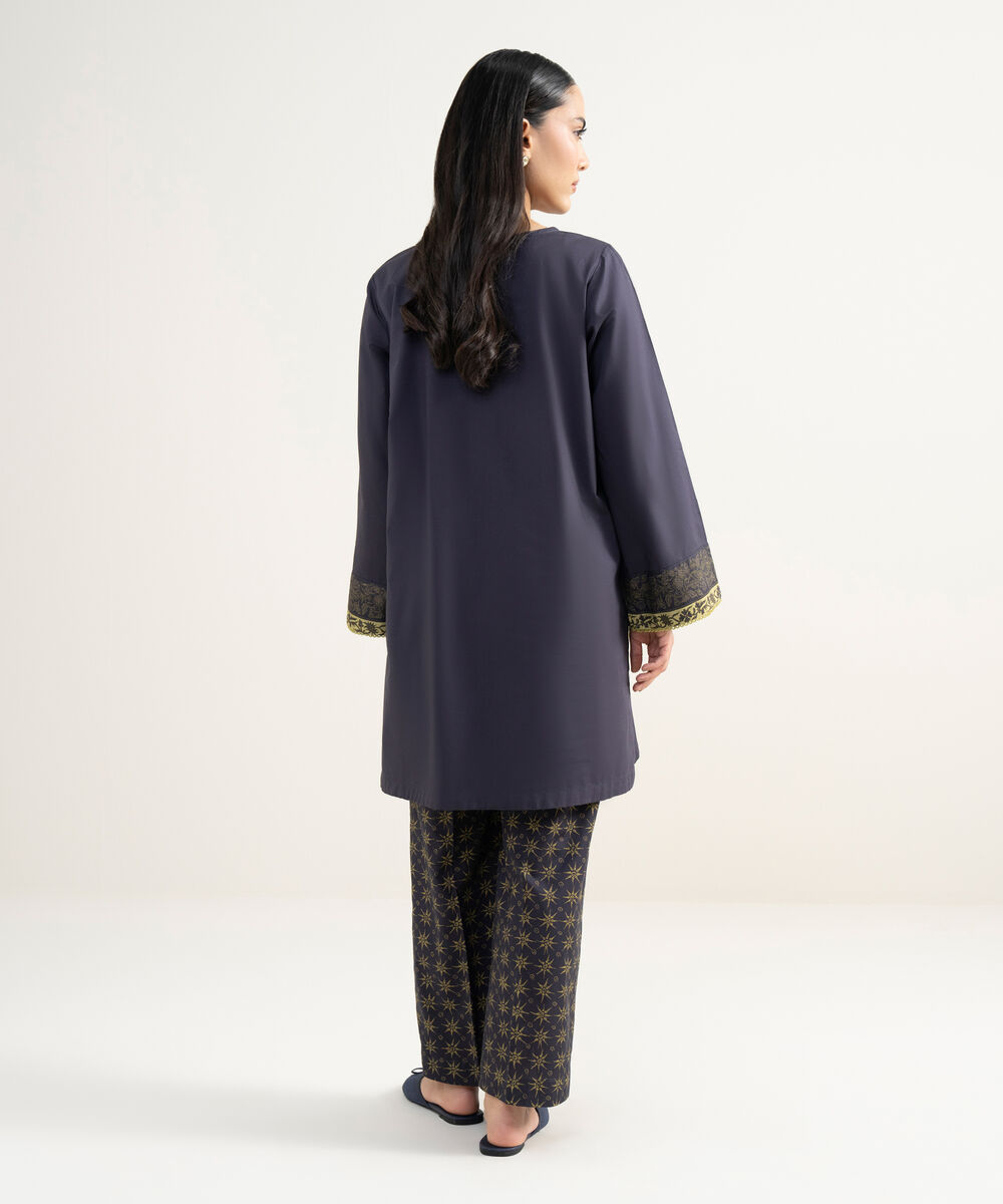 Women's RTW Cambric Solid Black Straight Shirt