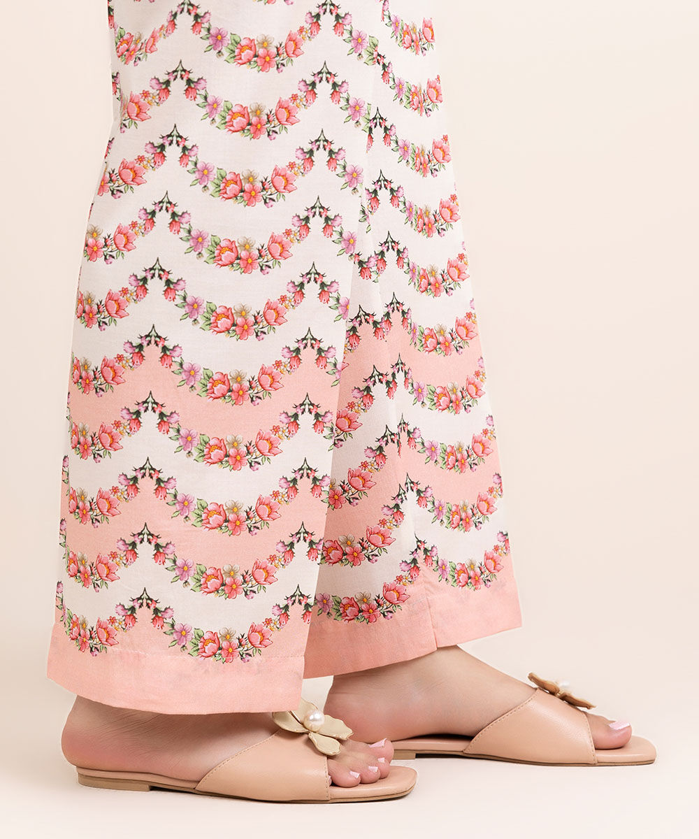 Woman - Multi Printed Cambric Straight Pants