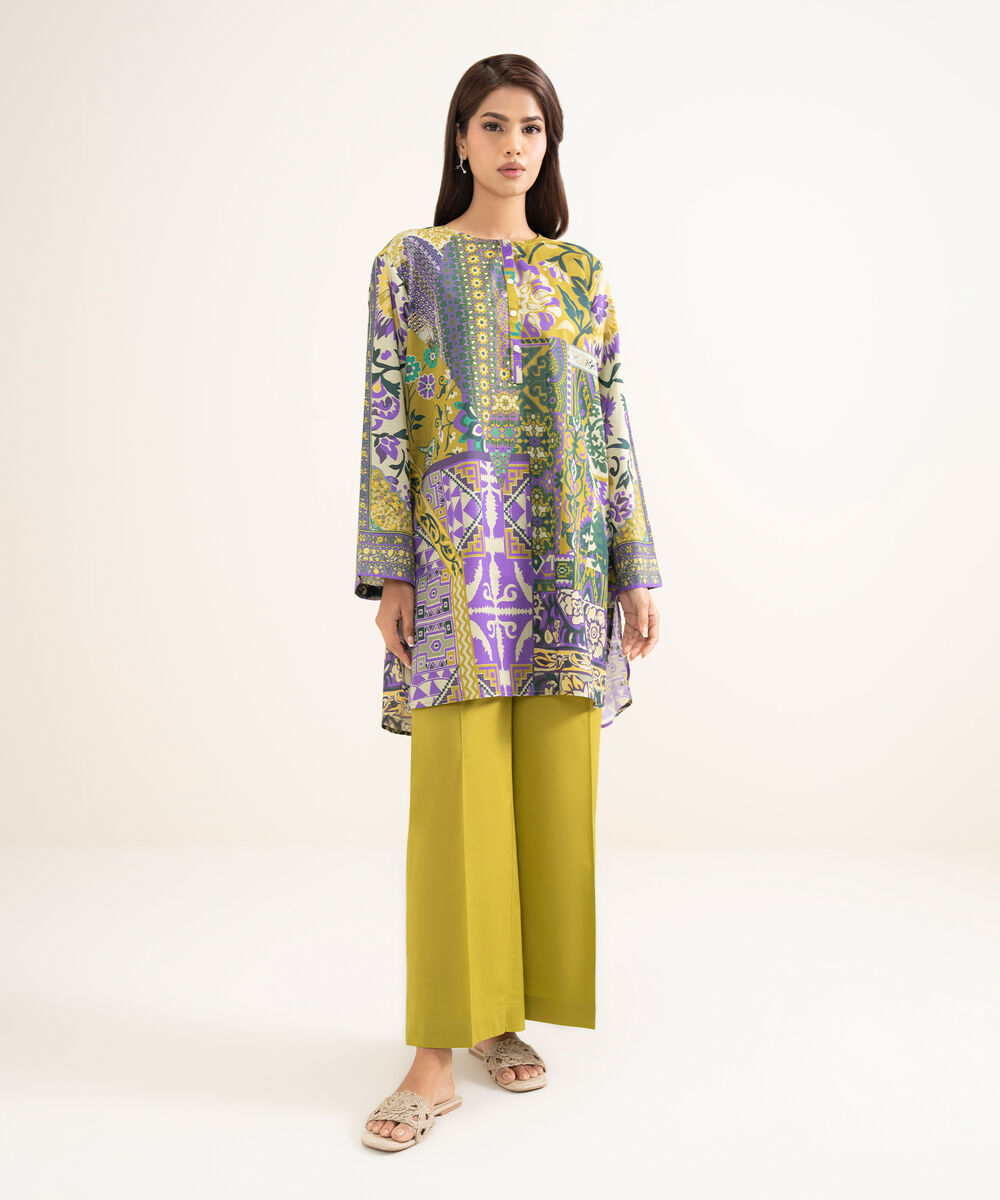 Women's RTW Lawn Printed Multi Straight Shirt