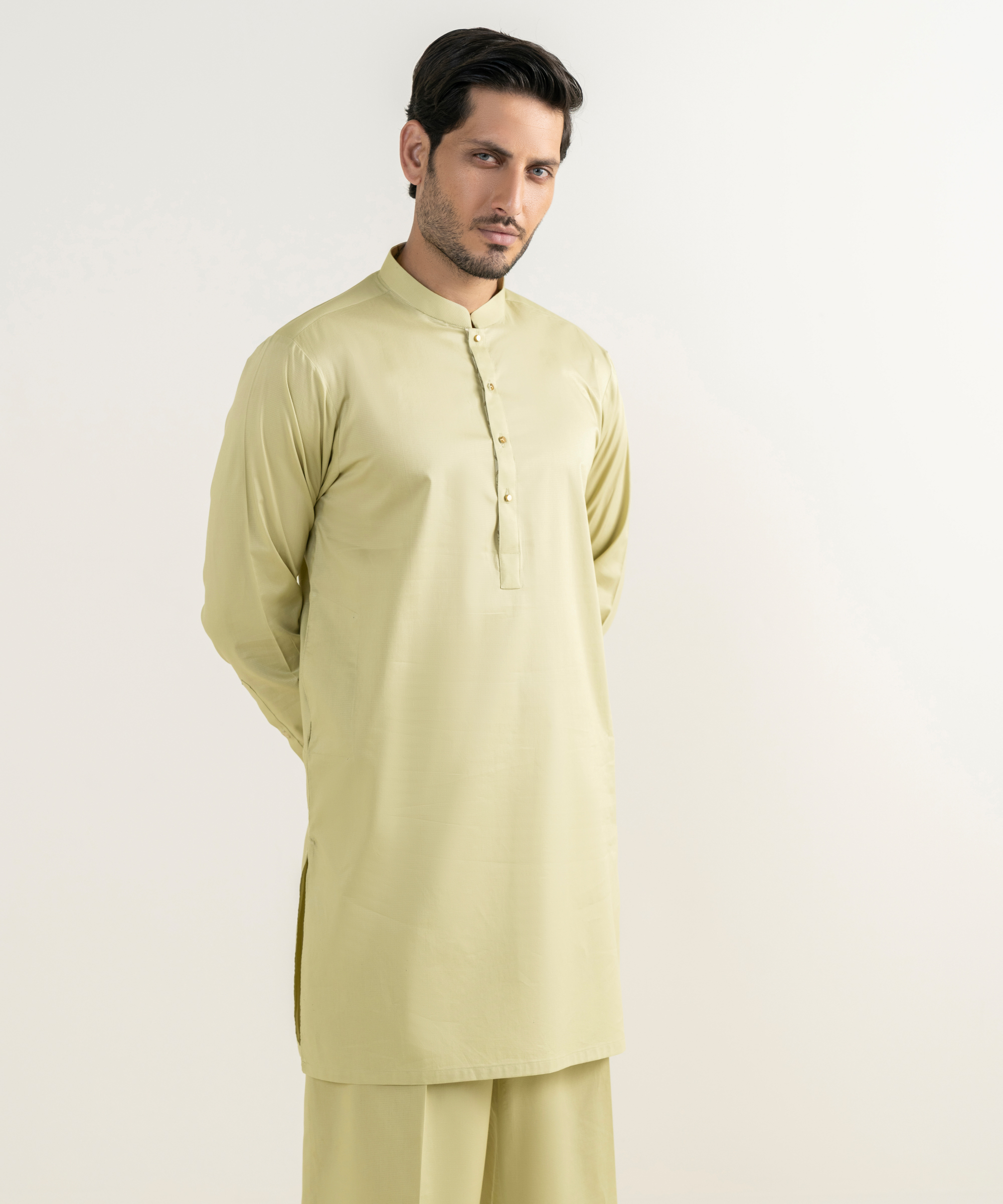 Khaki Men's Stitched Mini Me Outfit